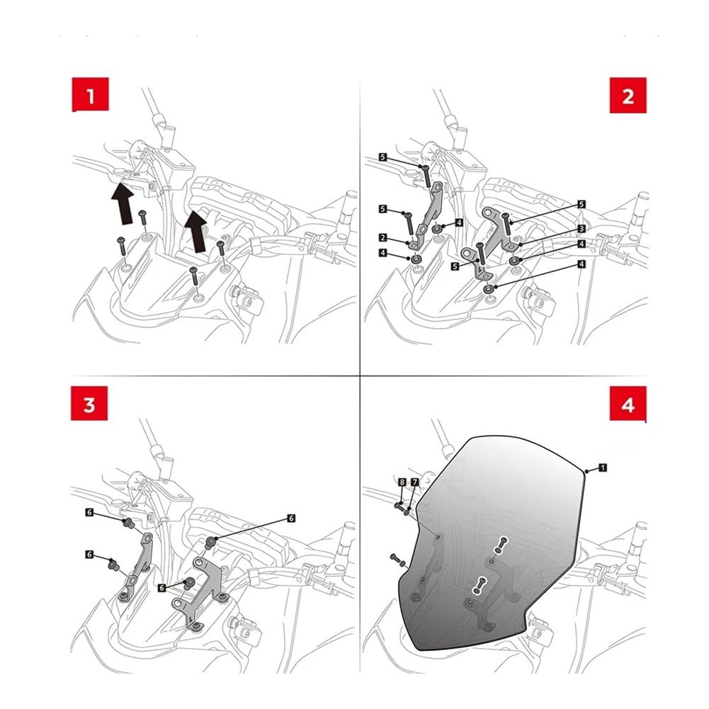 D'écran Déflecteurs Moto Pare-Brise De Moto Pare-Brise Pare-Brise pour MT07 FZ07 2013 2014 2015 2016 2017 2018 2019 2020