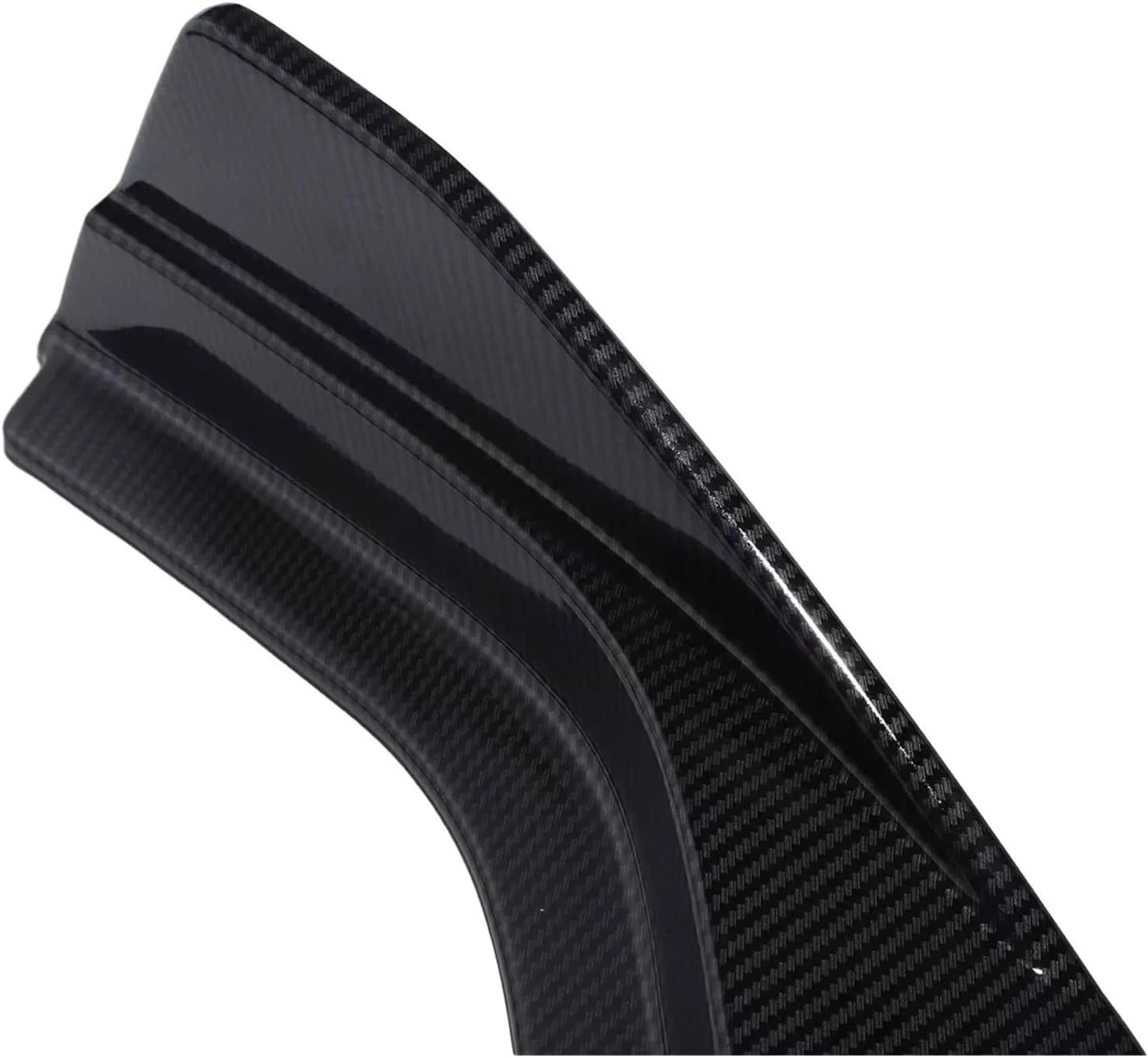 3 個互換シボレーコルベット C8 Z51 2021-2024 スティングレイ光沢のある黒のカーボンファイバールック車のフロントバン