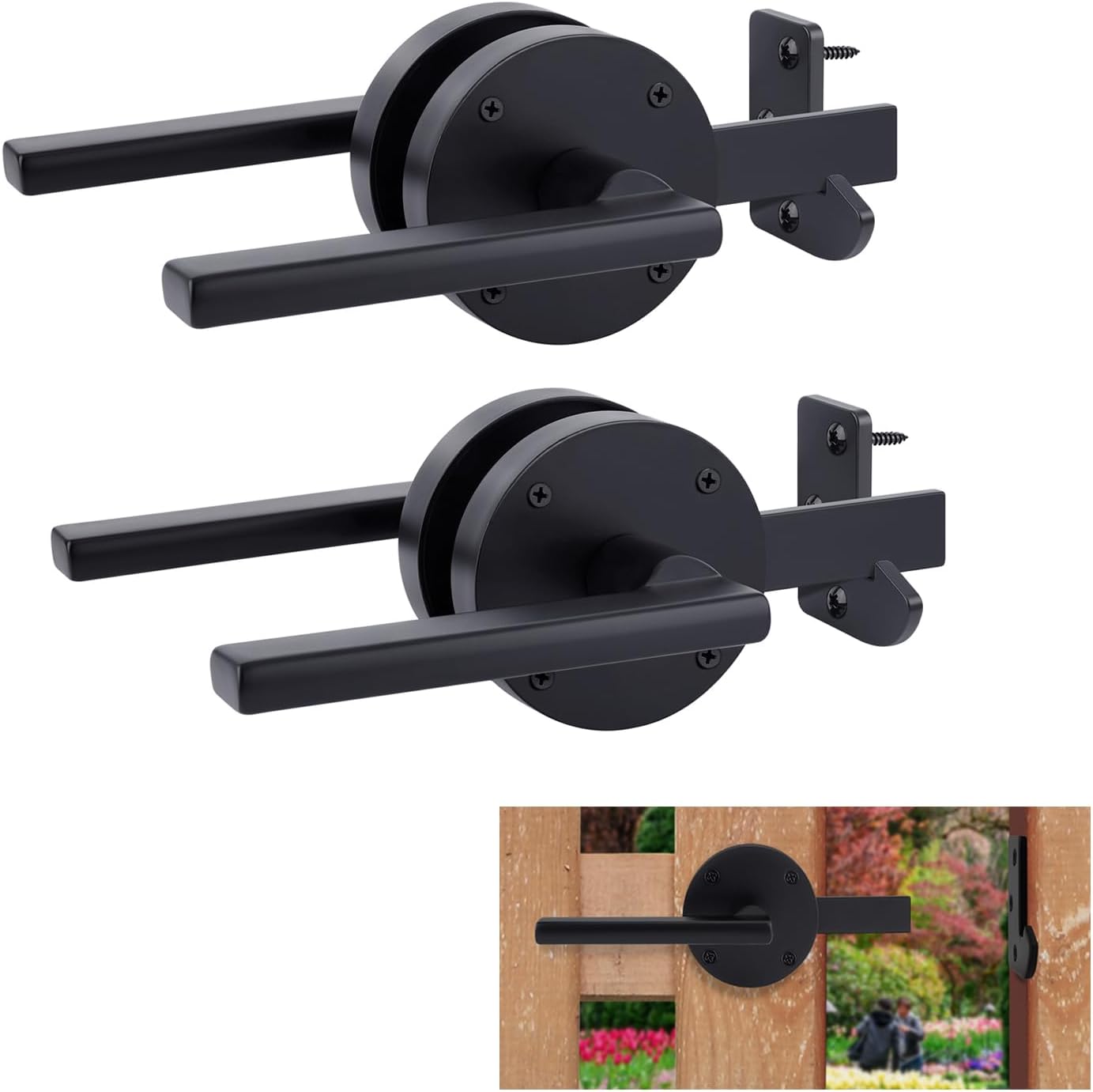 Amazon.com: (2Pack) Gate Latch for Wooden Fence, Double Side Gate Latch ...