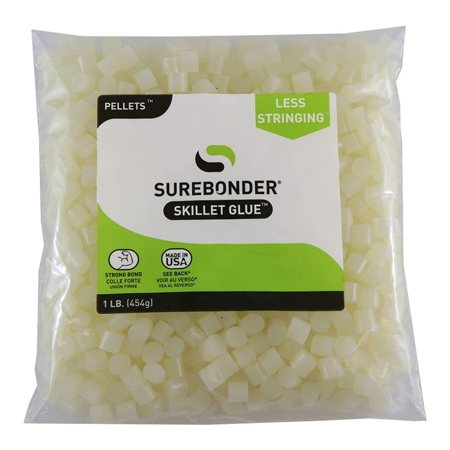 Product image of Surebonder B-2001 Less Stringing Skillet Glue Cube Pellets for Crafts and Floral Projects, 1 lb Bag, Use in Surebonder Glue Skillets, Cream Color