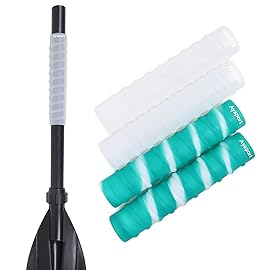 Ayaport Kayak Paddle Grips Non-Slip Silicone Wraps Blister Prevention Kayaking Accessories for Take-Apart Paddles (Translucent, fit for 30mm Paddle)