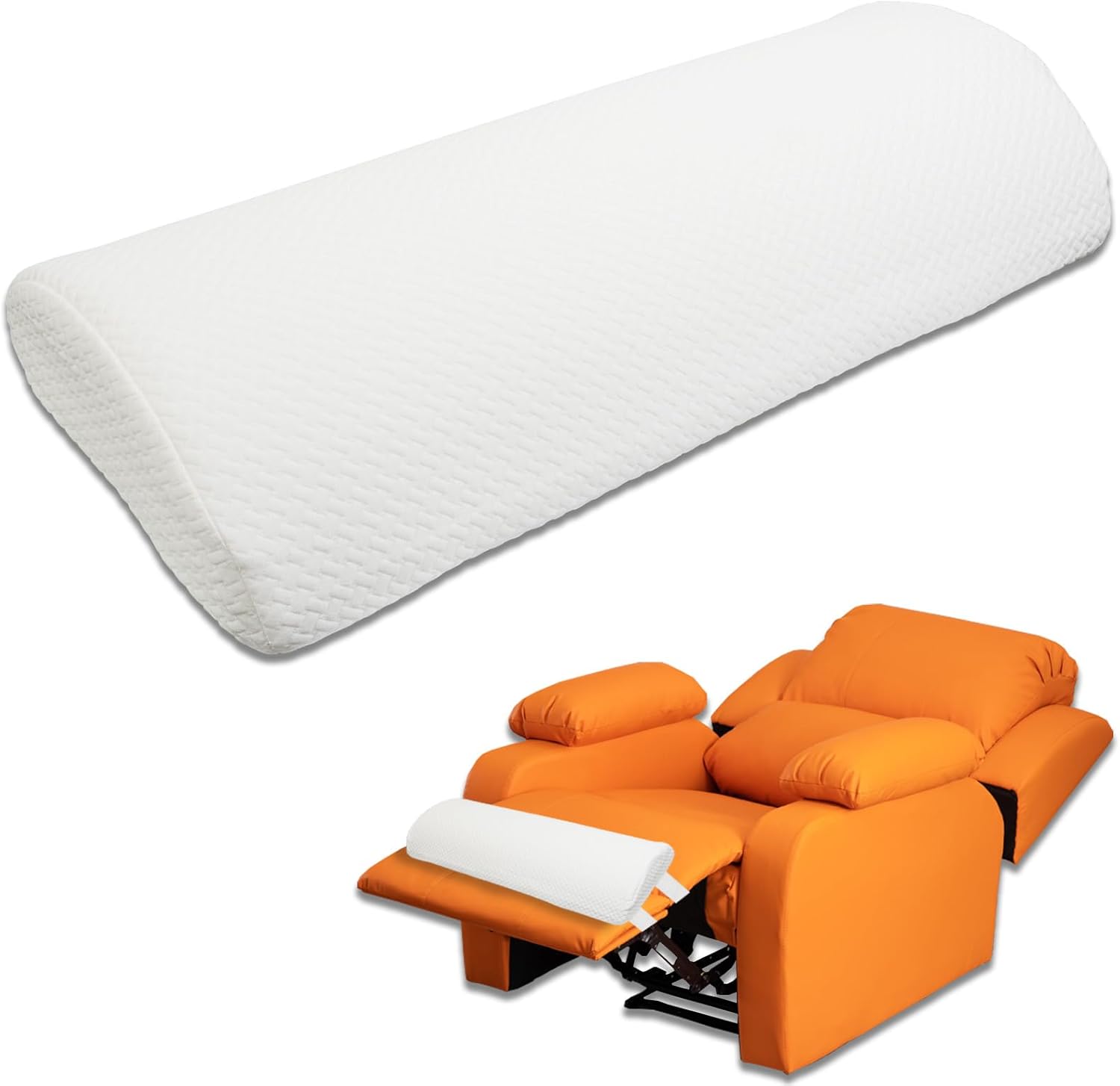 SSNAILOO Footrest Pillow, 23×10×2'' Half Moon Bolster