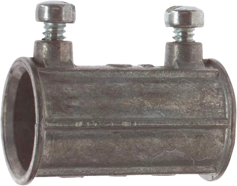 Electrical Metallic Screw Coupling Set, Zinc Die Cast, 1/2-In., 5-Pk.