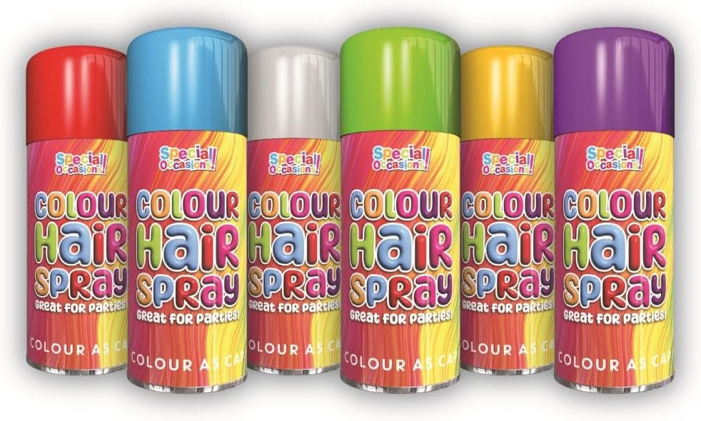 Temporary Colour Hair Spray Wash Out Party Fancy Dress Up Hairspray 200ml Can - Purple