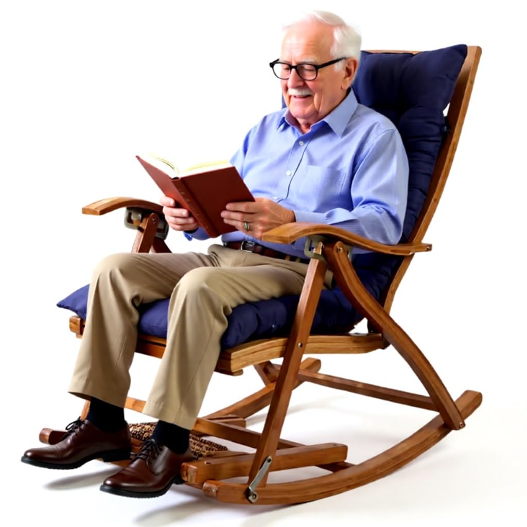 Chaise à bascule en bambou pour soulager le dos avec massage des pieds