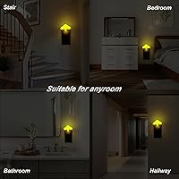 Vista 3 de Luz nocturna LED con sensor de enchufe, luz nocturna de hongo, luz amarilla, mini luces nocturnas mágicas en forma de hongo para adultos y niños