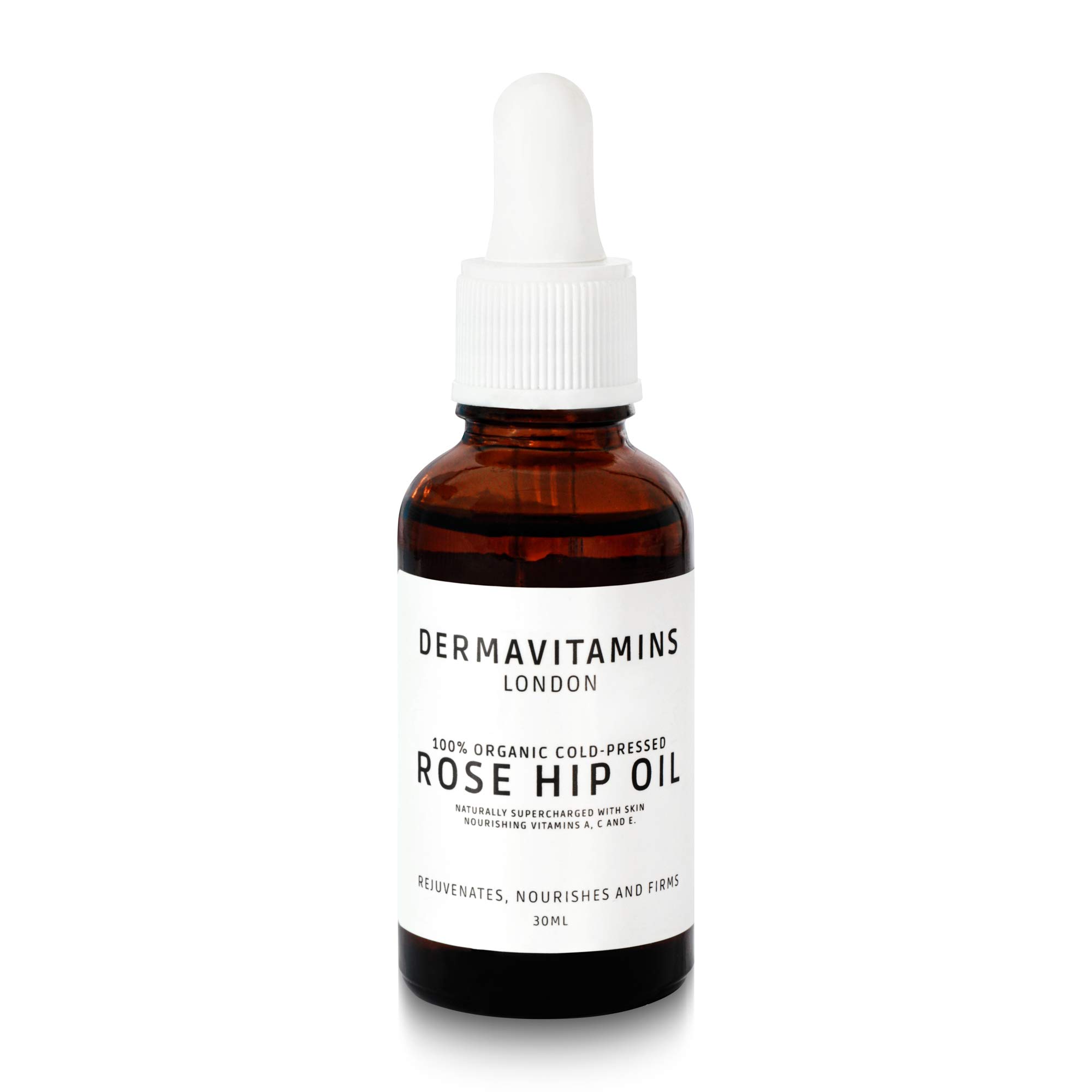 DermaVitamins 100% Organic Cold-Pressed Rose Hip Oil (30ml)