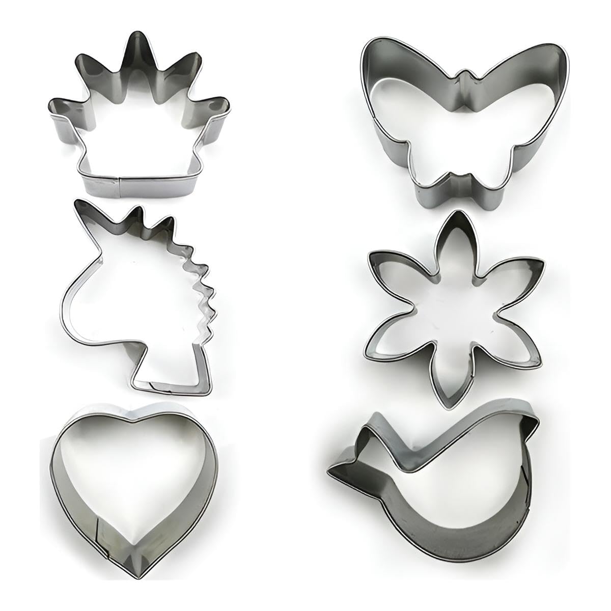 Premium Backformen Ausstecher Edelstahl | Großes Set aus 108 Ausstechformen für Kekse & Plätzchen | Cookie Cutter zum Ausstechen
