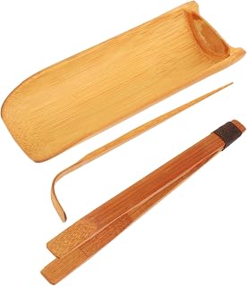 Ciieeo 3pcs Set Polished Tea Set Three-piece Set Ceremony Party Accessories Teaware Making Grinding Tool Tea Tools Tea Brewing Tool Water Dipper Tools Kit Tea Picker Wooden