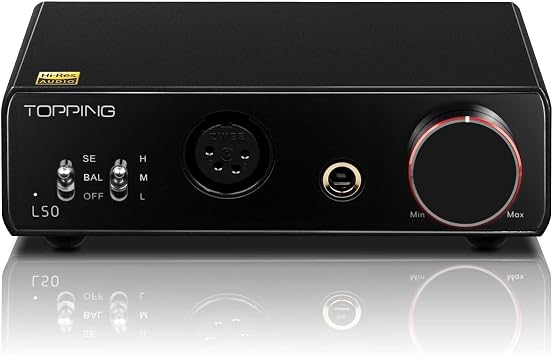 TOPPING L50 NFCA Headphone Amp SE/BAL Input 6.35mm 4 Pin XLR Output 3500mWx2 Mini HiFi Desktop Home Audio Amplifier Black
