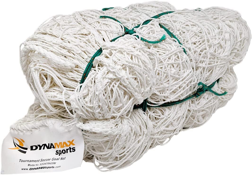 Dynamax Sports Tournament Soccer Goal Net - Regulation 8'H x 24'W x 4'T x 8'D, Durable 2mm Twisted Polyethylene for Pro Play
