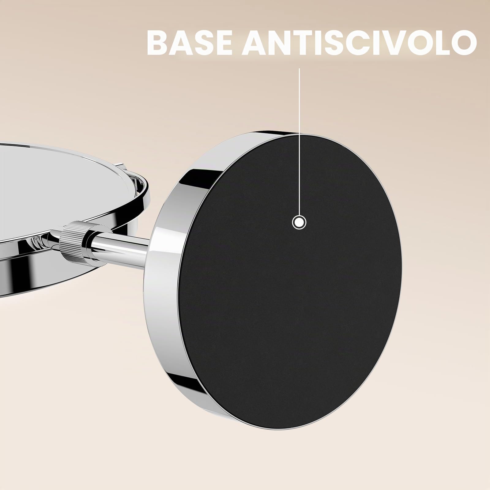 Nicesail Specchio da trucco da tavolo, 20,3 cm, double-face, con ingrandimento 7x, specchio ingranditore con piedistallo per specchio da barba, regolabile in altezza per tavolo da trucco Vainity