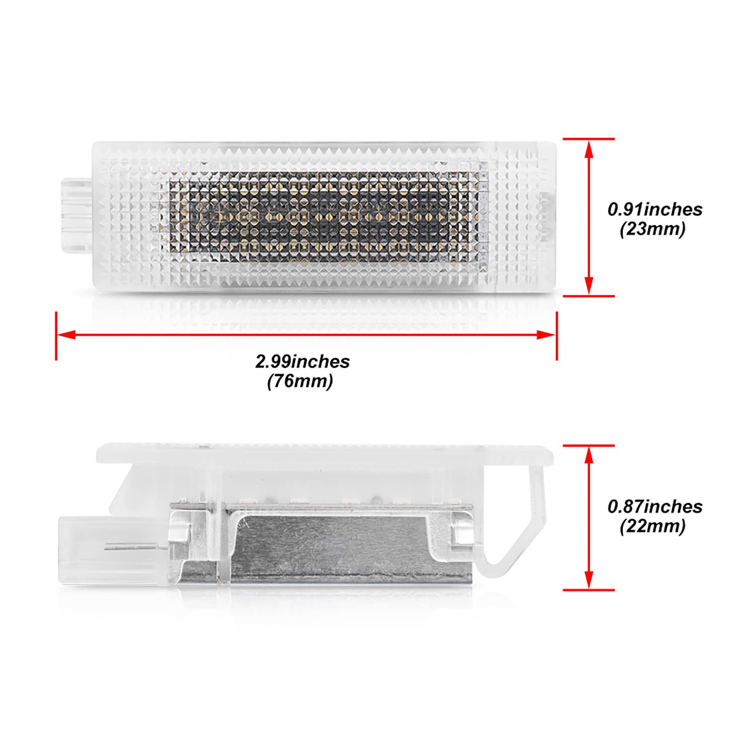 Luz LED del compartimiento del equipaje de la lámpara de cortesía para Fiat 500 500X 500L Panda Punto Evo Grande Bravo Doblo Croma Stilo 6000K Blanco Canbus Interior Arranque Lámpara Guantera Luz
