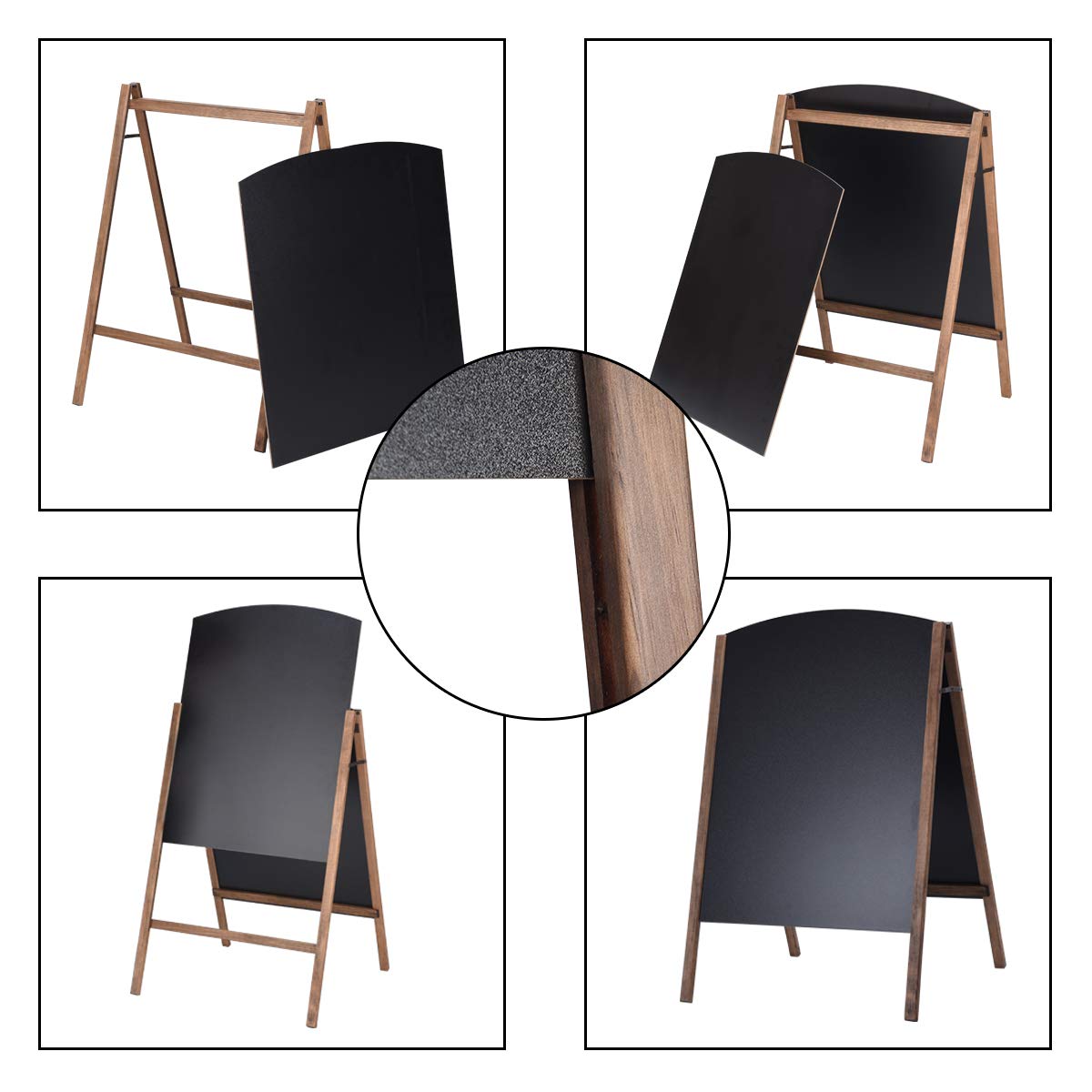 COSTWAY Kundenstopper klappbar 101x65cm, Werbetafel, Werbeaufsteller, Gehwegaufsteller, Kreidetafel, Aufsteller