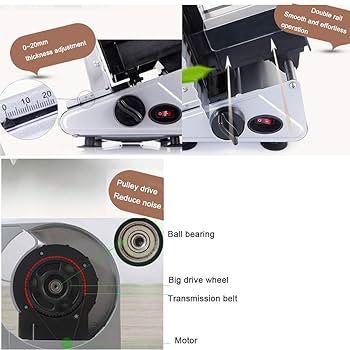 Amazon | 200W家庭用電気肉スライサー、220v-240v切断機半自動