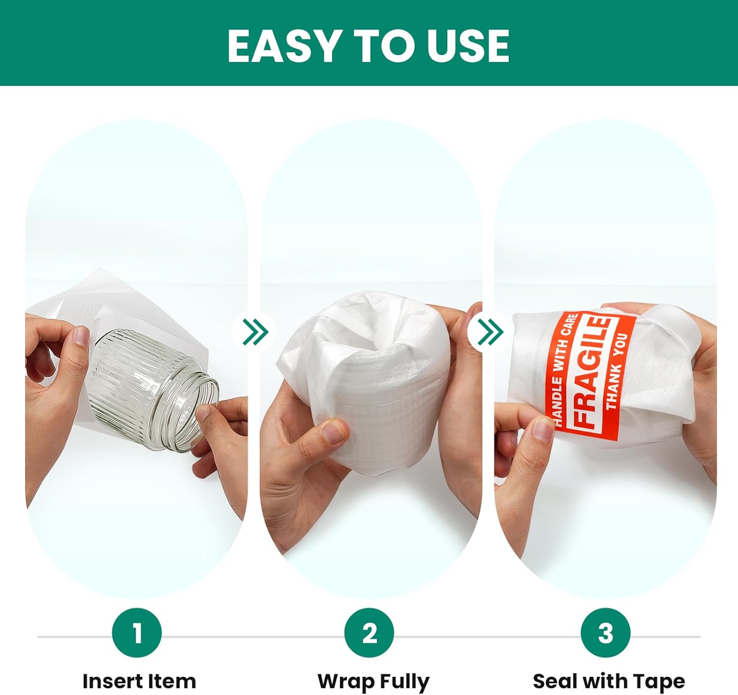 560 pcs Moving Packaging Supplies, 280 Cushioning Foam Pouches and Sheets, 4 Sizes (16x12", 12x12", 12x7.8", 7.8x7.8") with 280 Fragile Stickers, Cushion Foam Pouch for Moving, Packaging, Storage.