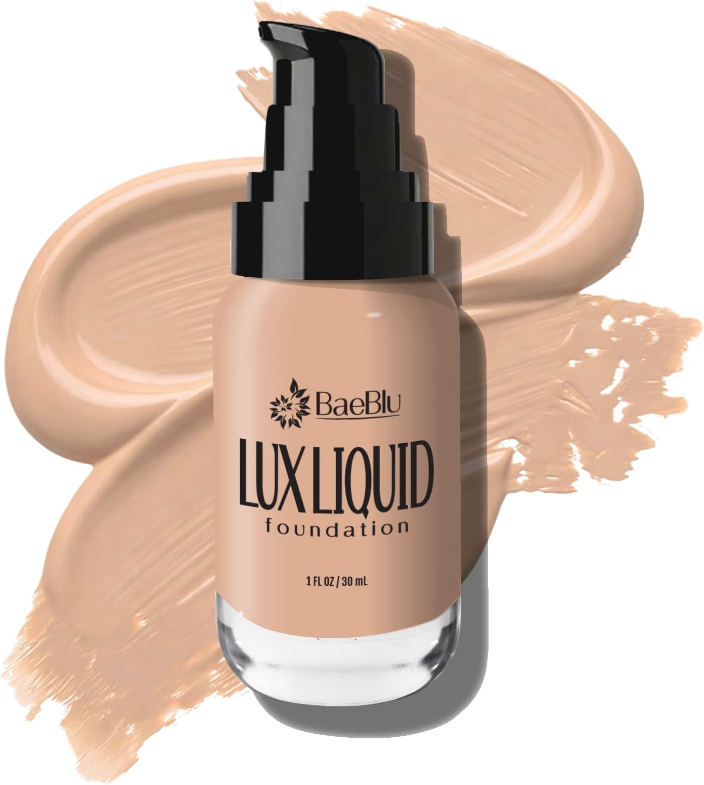 Organic Aloe-Based LUX Liquid Foundation, Natural Vegan Gluten-Free Made in USA, Nutmeg