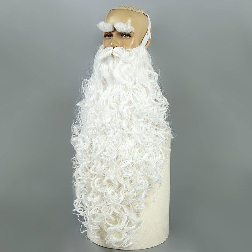 Ensemble Barbe Perruque De Père Noël, Accessoires De Costume Classiques pour Halloween, Noël Cosplay