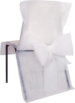 Santex Chair Cover with Bow White