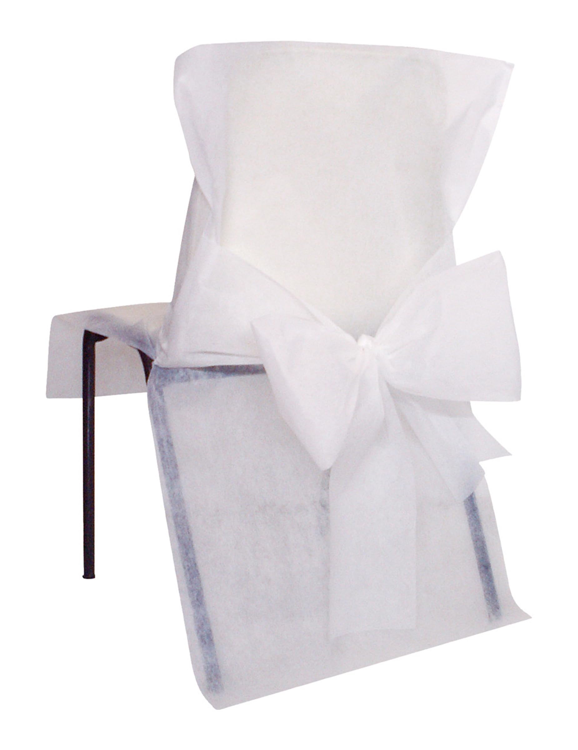 Santex Chair Cover with Bow White