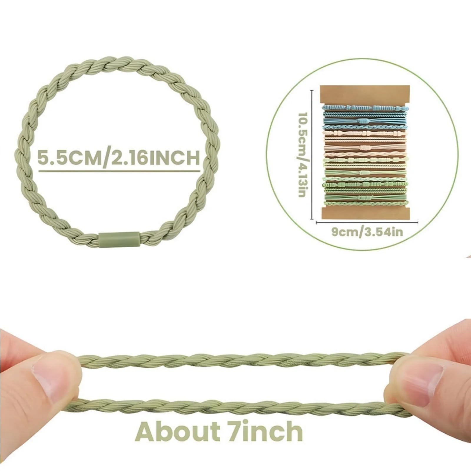200 elastici per capelli in stile bohémien, non dannosi (marrone caffè)