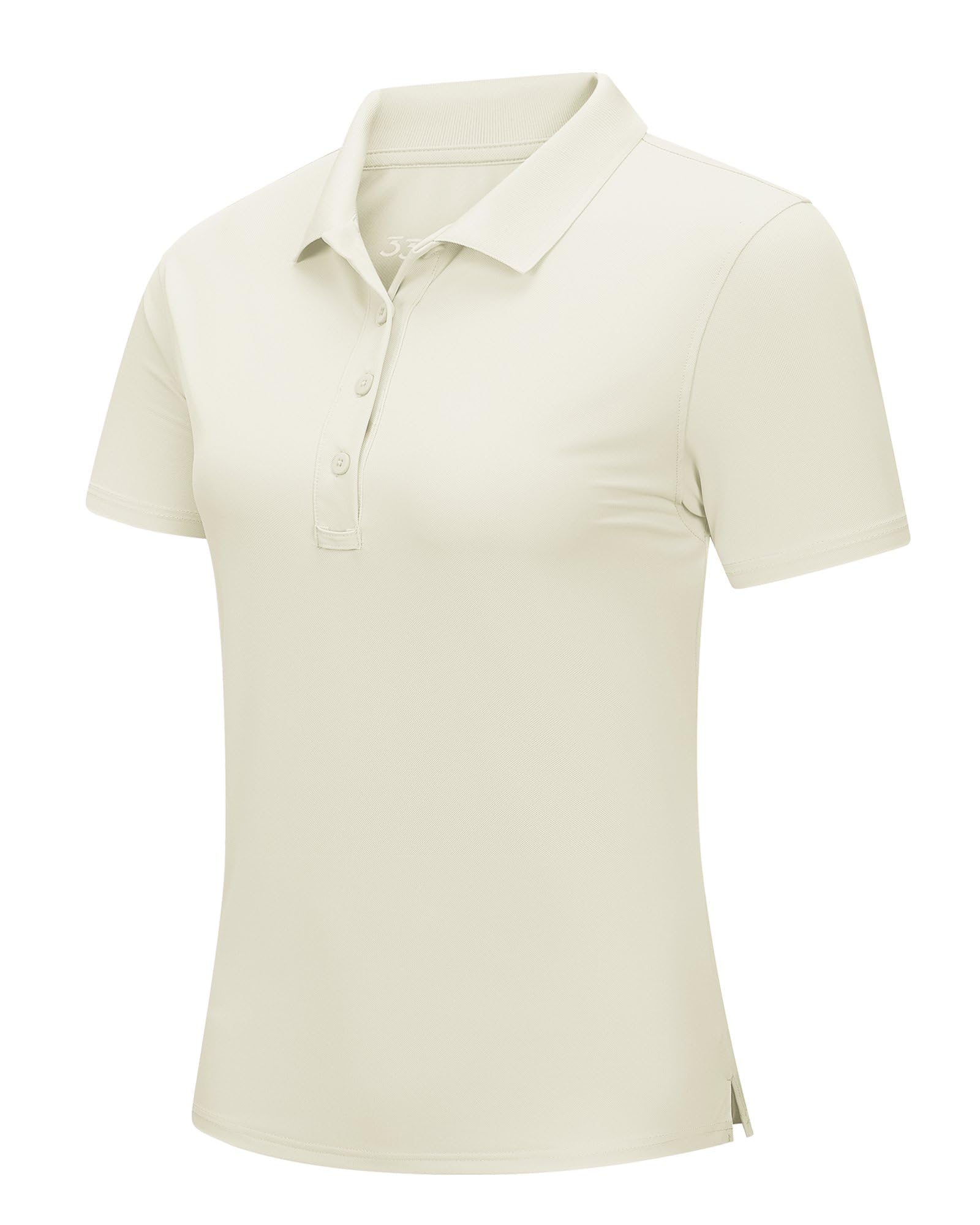 33,000ft Damen Poloshirt Golf Shirt Sonnenschutz UV Schutz Sommer Kurzarm T Shirts Schnelltrocknend Performance Sportshirt Outdoor Atmungsaktiv Funktions Polohemd für Golfen Tennis Milchtee 3XL