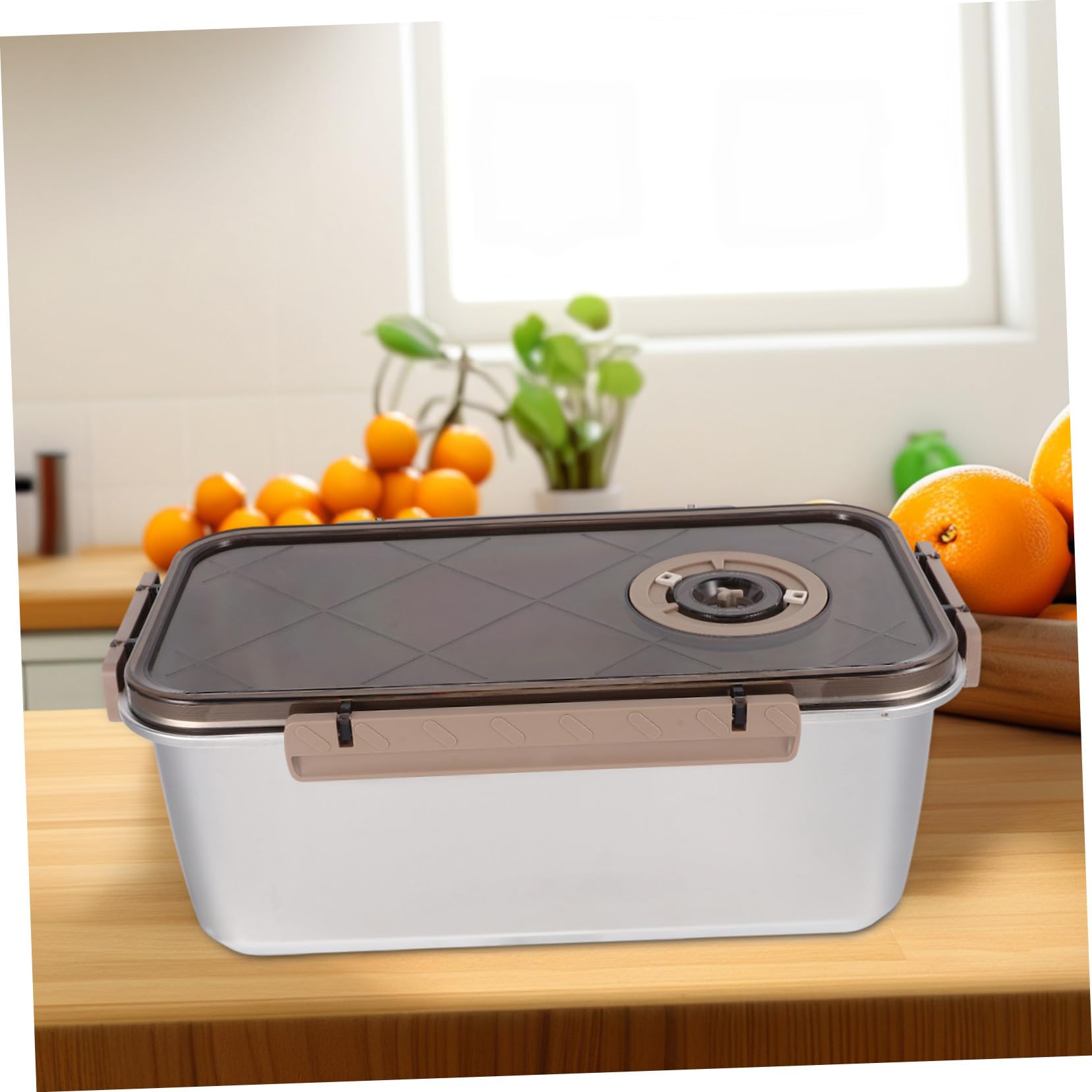 Cabilock Contenedor de Alimentos de Acero Inoxidable 5, 8 L Hermético | Almacenamiento en Nevera y Cocina, Apto para Comida Seca y Marisco, Tapa Sellada con Fecha