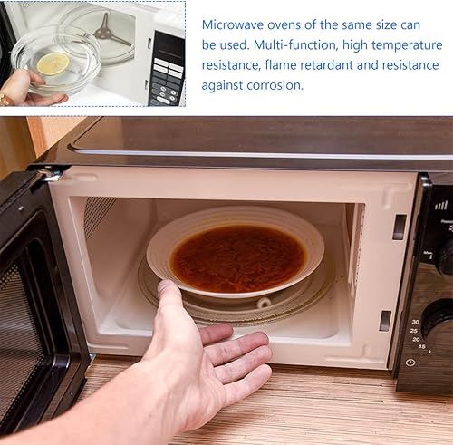 Miniatura 9 de Placa de microondas de repuesto para placa giratoria de microondas, bandeja de anillo de soporte de placa de vidrio, anillo de rodillo giratorio,