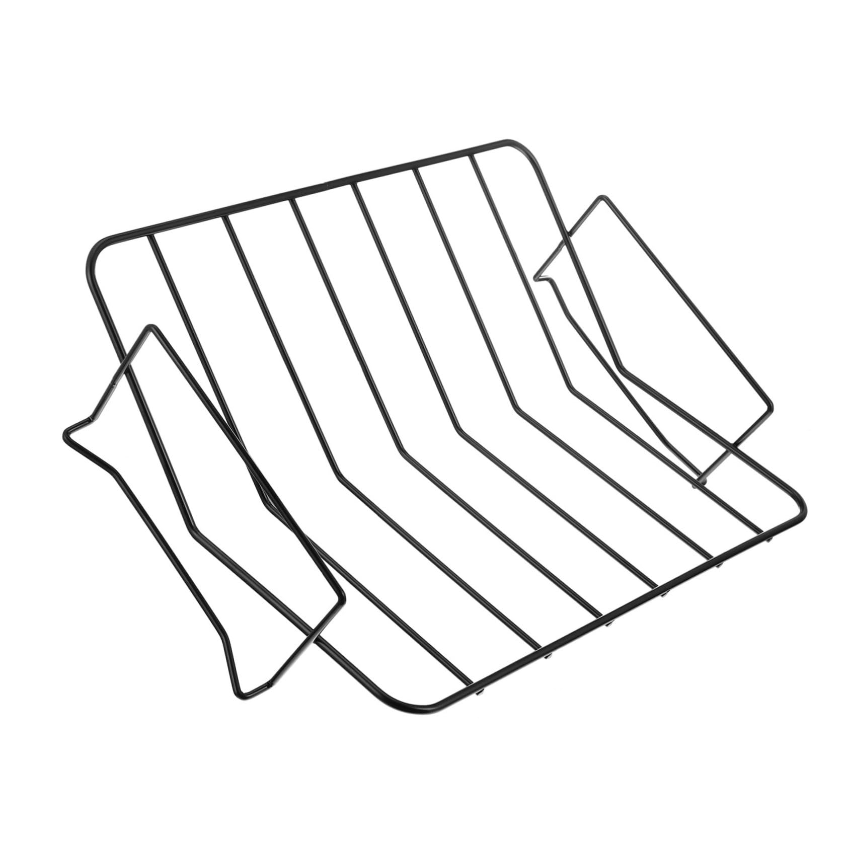 Kisangel Griglia Barbecue Portatile in Acciaio al Carbonio Nero per Outdoor | Supporto Leggero per Grigliata All'aperto, Formato Pratico, Adatto a Carne e Pollame, Uso Esterno