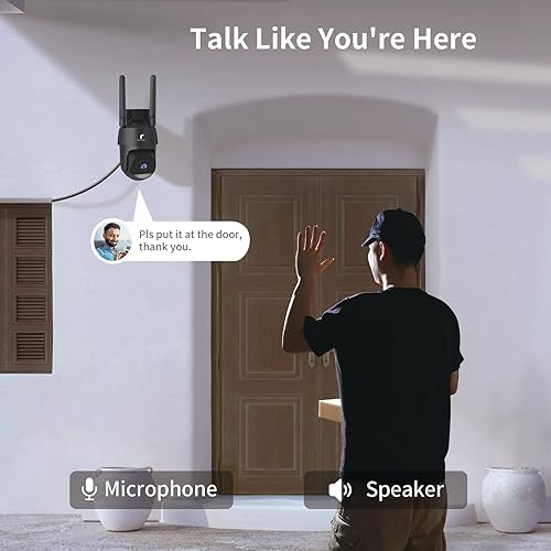 Miniatura 4 de Cámaras de seguridad para exteriores 3K 5MP  Detección de movimiento AI y sirena, vista de 360 PTZ, IP66, seguimiento automático, conversación de 2