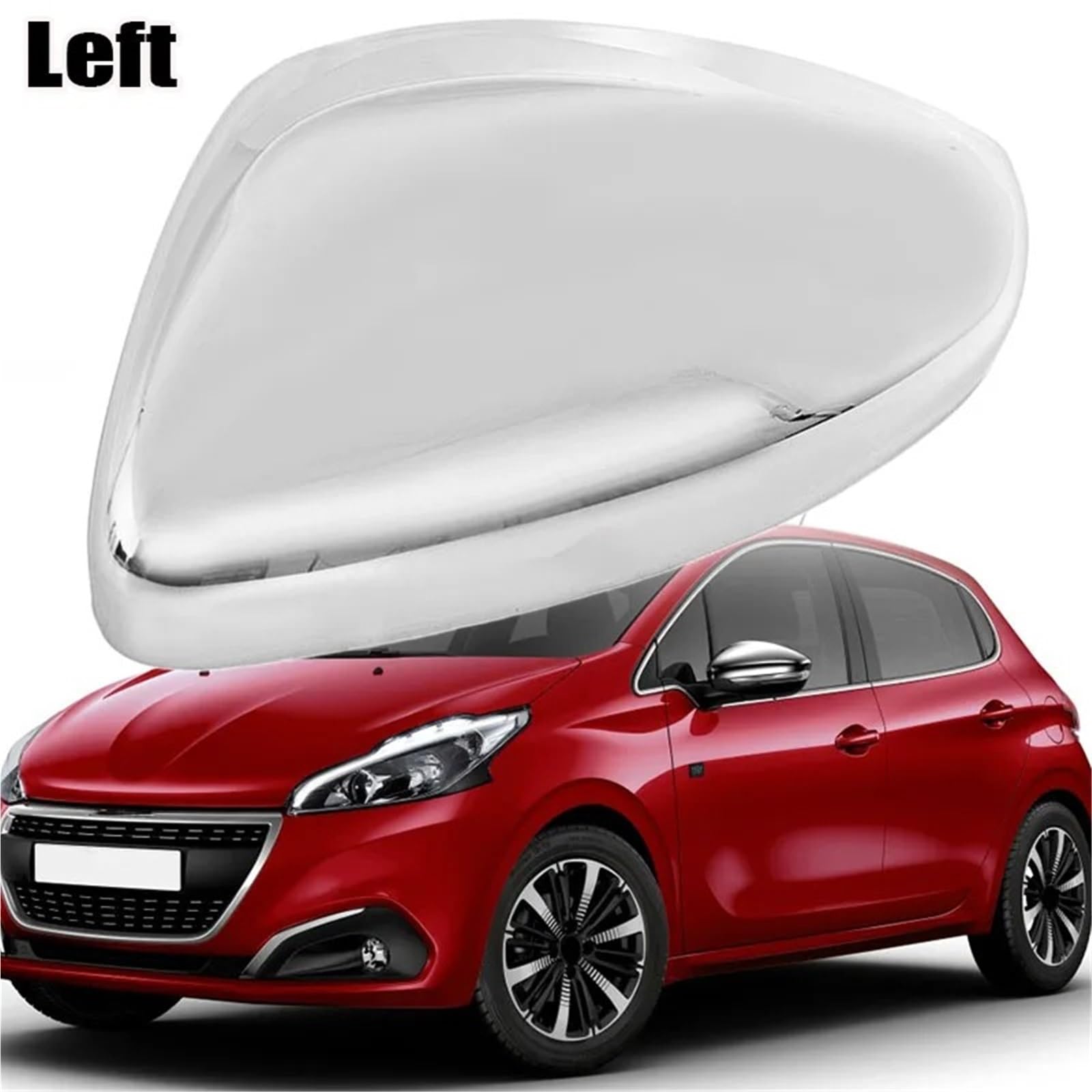 Calotte Specchietti Tappi Per Peugeot 208 2012-2019 Copertura Specchietto Retrovisore Cromata Di Ricambio Copri Specchietto Retrovisore Laterale Destro E Sinistro Specchietti Calotte(1 Pair)