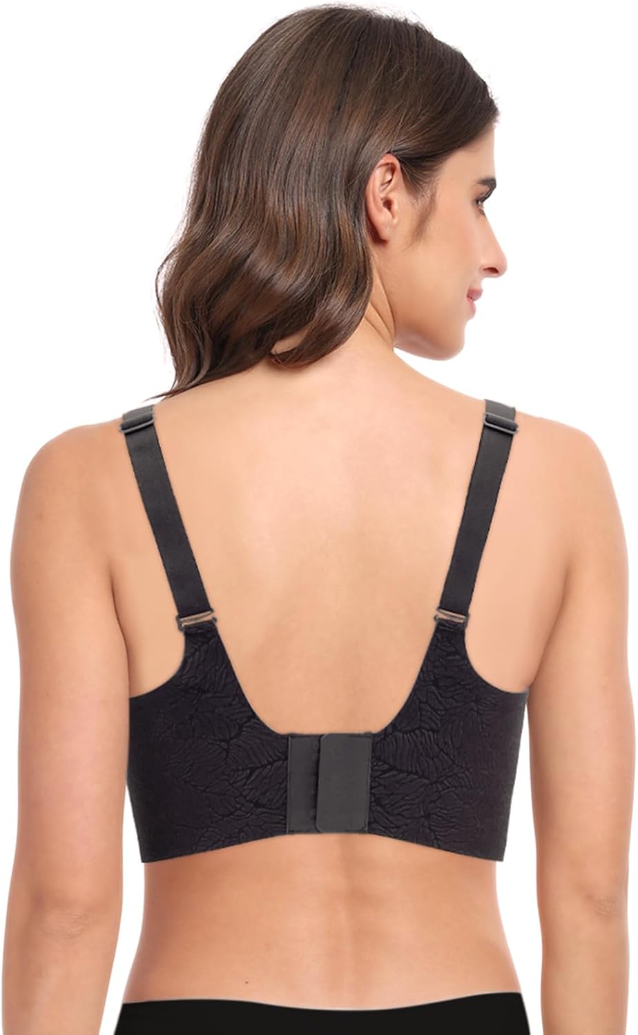 Wireless Jelly Bra for Women No Underwire Seamless Full Coverage Push Up Support Bralette Comfortable Scalloped Everyday Bra - Image 2