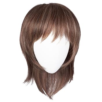 Raquel Welch Black Tie Chic Mid-Length Layered With subtle Volume Wig by Hairuwear, Average Size Cap, RL10/12 Sunlit Chestnut