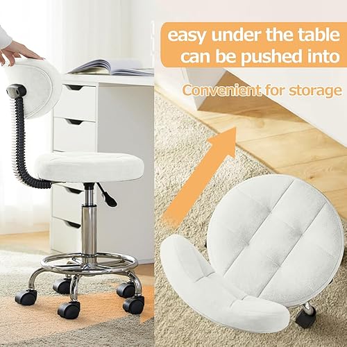 Miniatura 6 de XUEGW Silla de dibujo de oficina con respaldo y reposapiés, silla de escritorio de oficina multiusos, silla de hogar, cojín de asiento grueso para