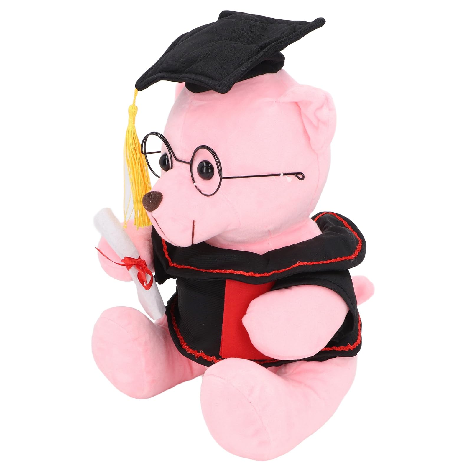 Muñeco de Peluche de Oso, Muñeco de Peluche de Animal Seguro, único, Cómodo y Lindo para Regalos de Graduación (Rosa)