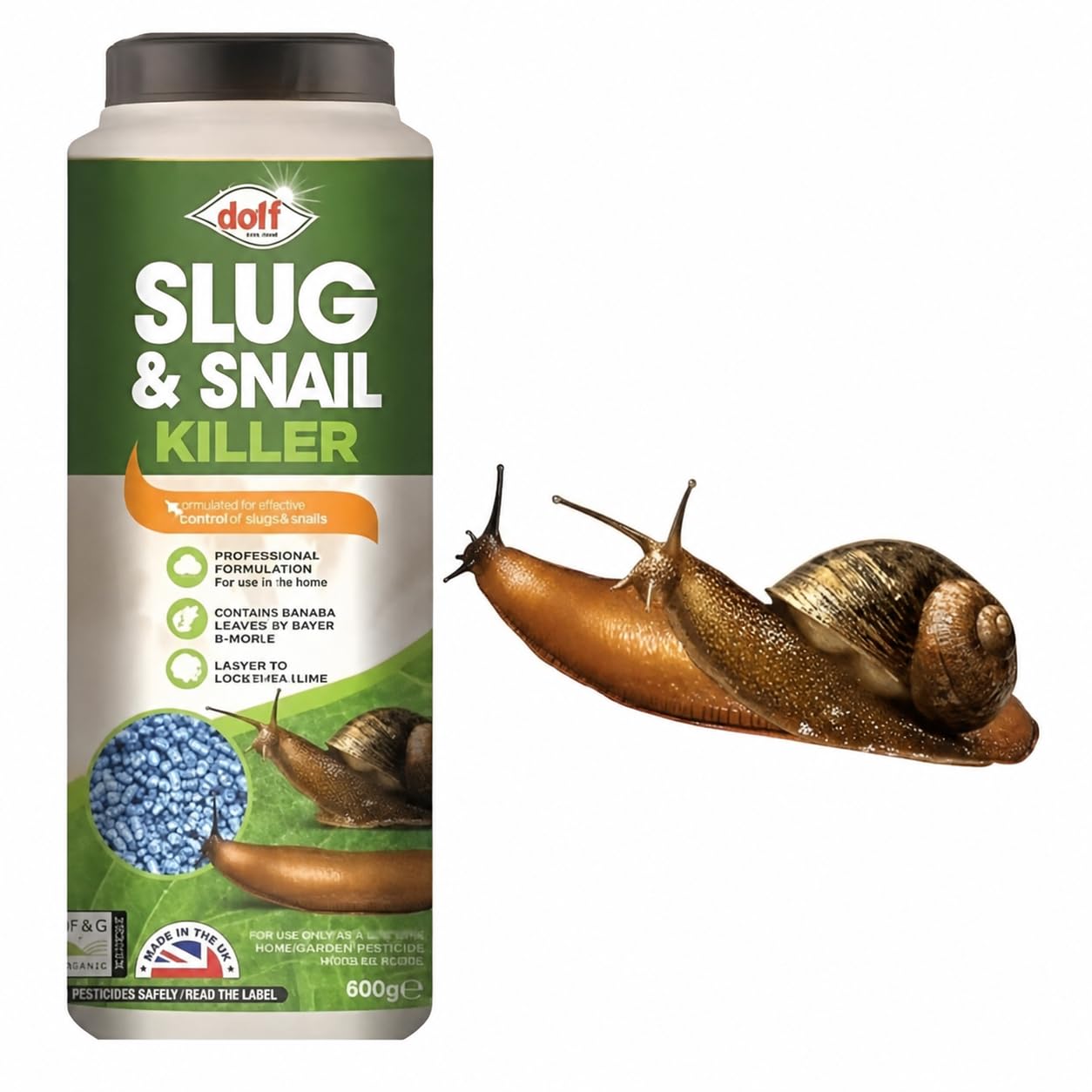 BozexPro Slug & Snail Killer Pellets 400g, Powerful Slug Repellent for Use Around Organic Gardening with Maximum Protection, Fast Acting Nematodes for Slugs and Snails (1PACK)