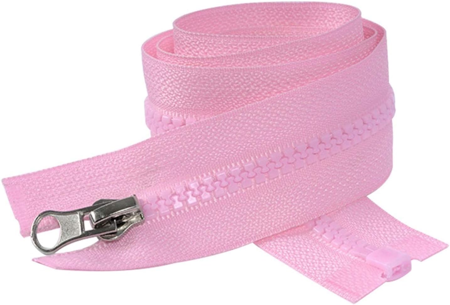 Zipper for Bags, Zippers Resin Open Tail Zippers,for Colorful(Pink 5pcs)