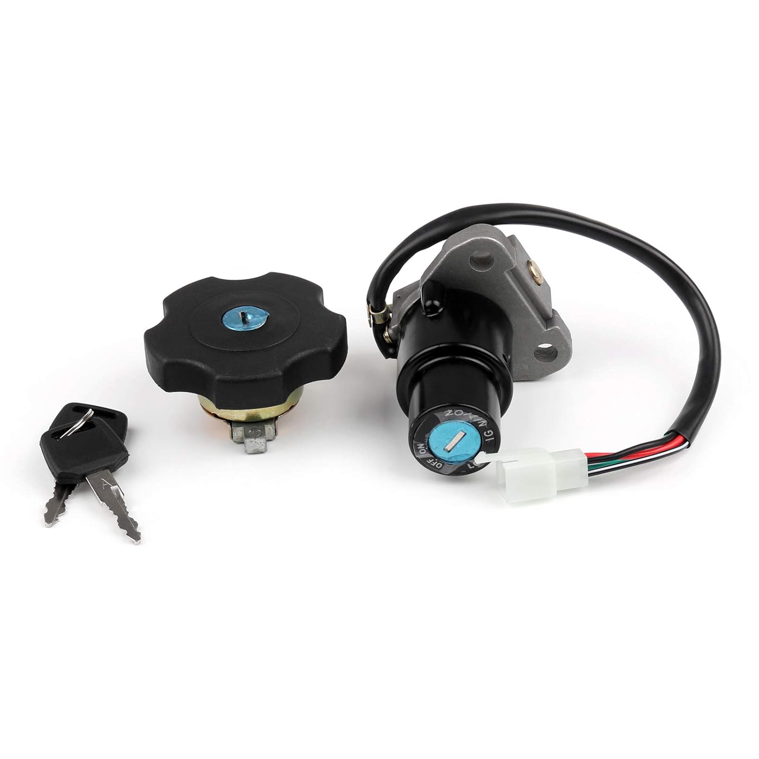 Artudatech Ignition Switch Seat Gas Cap Cover Lock Key Set for Yamaha XT600 TW200 XT225