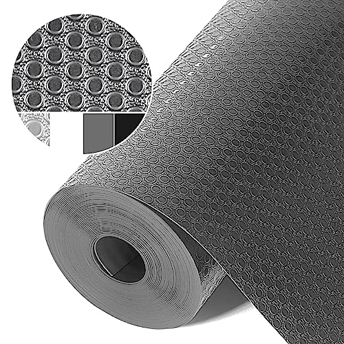 Origuuds Protector Cajones Cocina Non Adhesivo EVA Plastico Protector Antideslizante Estantes el Gabinete Impermeable, para Nevera Mueble Fregadero Estante (Gris/30cmx150cm)