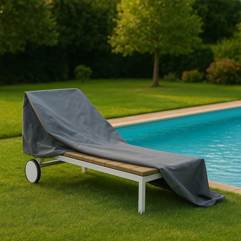 Paluplus 2 Coperture Protettive per Lettini Grigie, Misura 200x70x40 cm, Tessuto Impermeabile 210D, Telo con Sacca e Laccetto, Protezione da Polvere, Pioggia, Raggi UV -7996C-1
