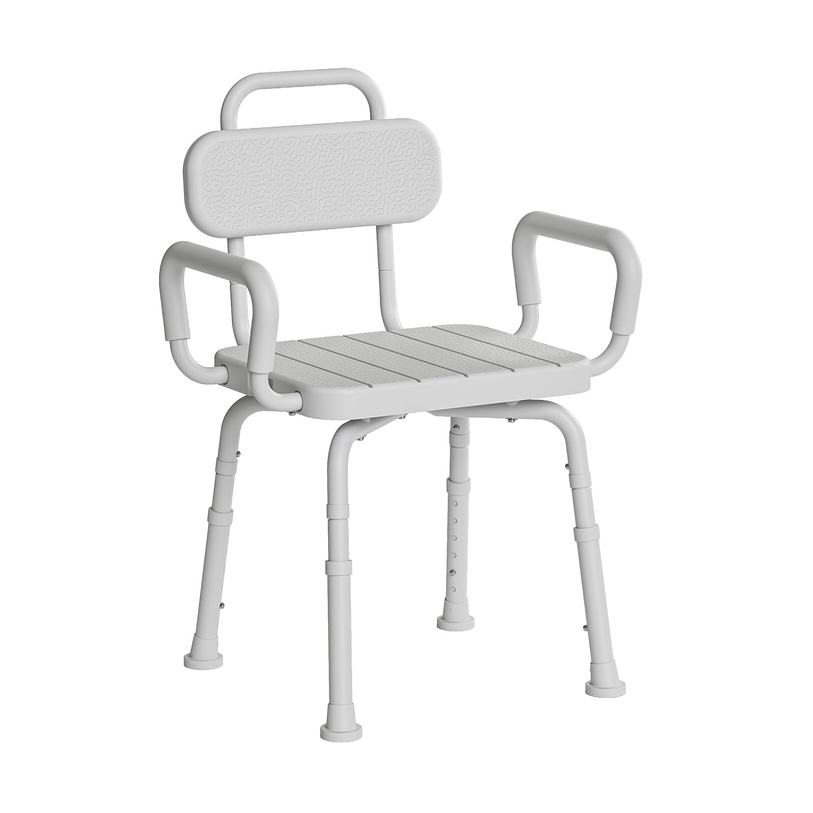 Loyoda Krzesło prysznicowe z siedziskiem obrotowym o 360° z aluminium – lekkie, obciążenie do 150 kg i antypoślizgowe