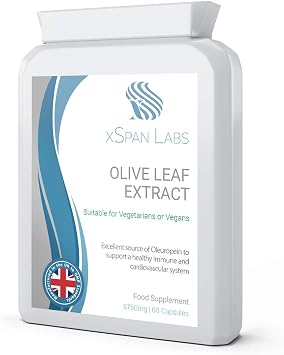 Olive Leaf Extract 450mg 6750mg Whole Leaf Equivalent 60 Capsules