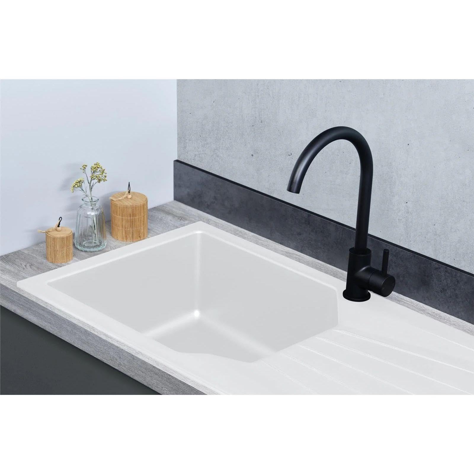 LD780WH Fregadero Blanco 1 Seno con Escurridor Composite BIO