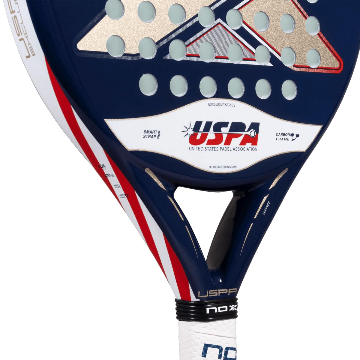 Padel Racket AT10 By Agustin Tapia 2024 | Luxury Series Teardrop Pala Padel | EOS Flap Aerodynamics & Custom Grip Technology | 18K Aluminized Carbon With MLD Black Eva Core | Advanced Pala De Padel - View #5