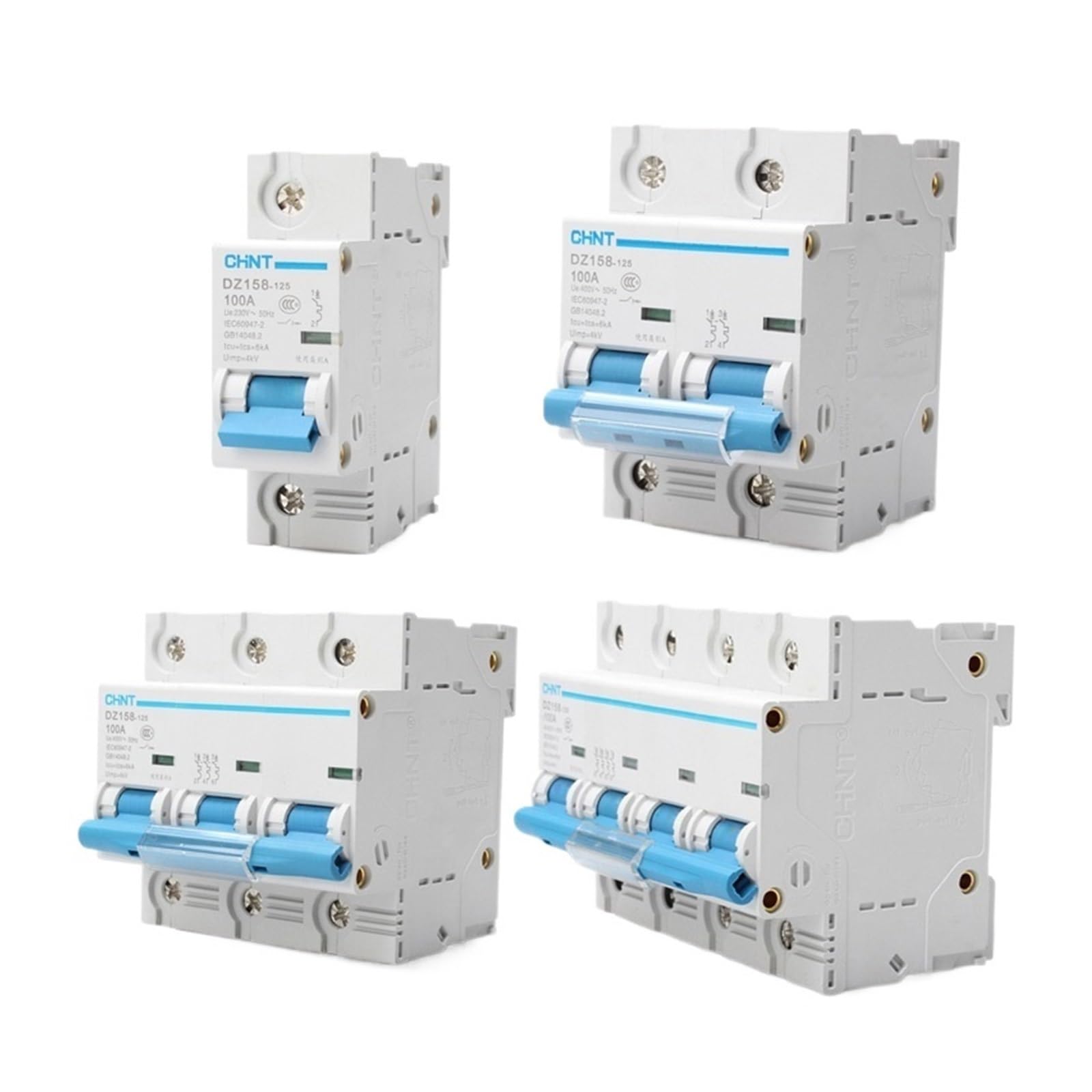Disjoncteur DZ158 3P 125A haute capacité pour protéger contre les surcharges