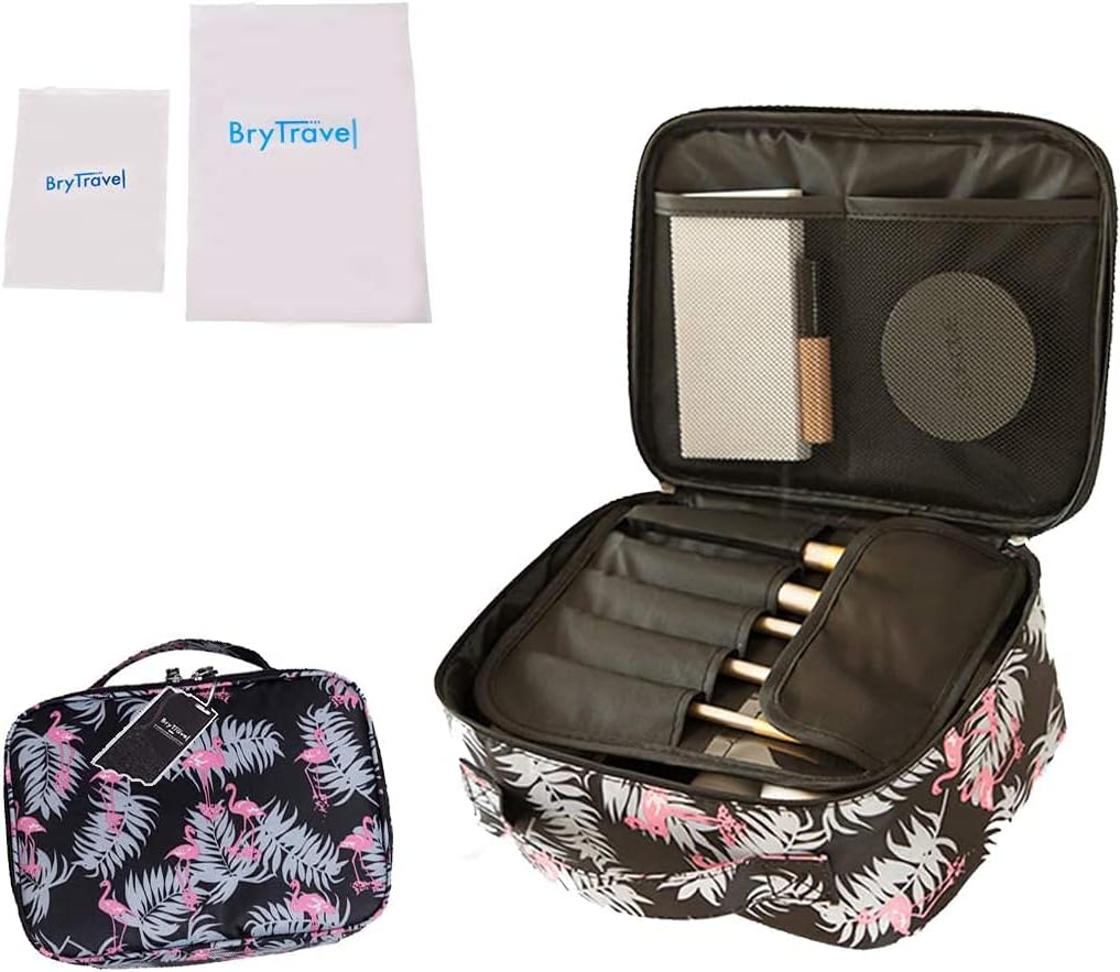 BryTravel Foldable Toiletry Bag with Hook, Upgraded Travel Make-Up Bag, Large Capacity Waterproof Cosmetic Bag Organizer