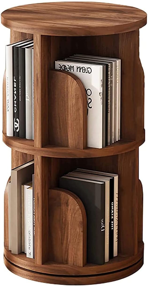 Amazon.com: KAWIT Librero 360° Rotating Bookshelf Solid Wood ...