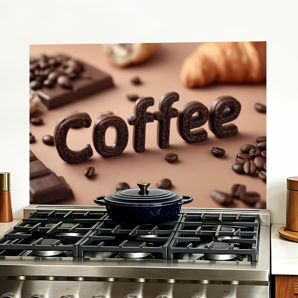 Coffee Beans Wall Mural Peel Stick Kitchen Backsplash Decor Spring Farm House Style 35.4x23.6 Inch Cafe Art