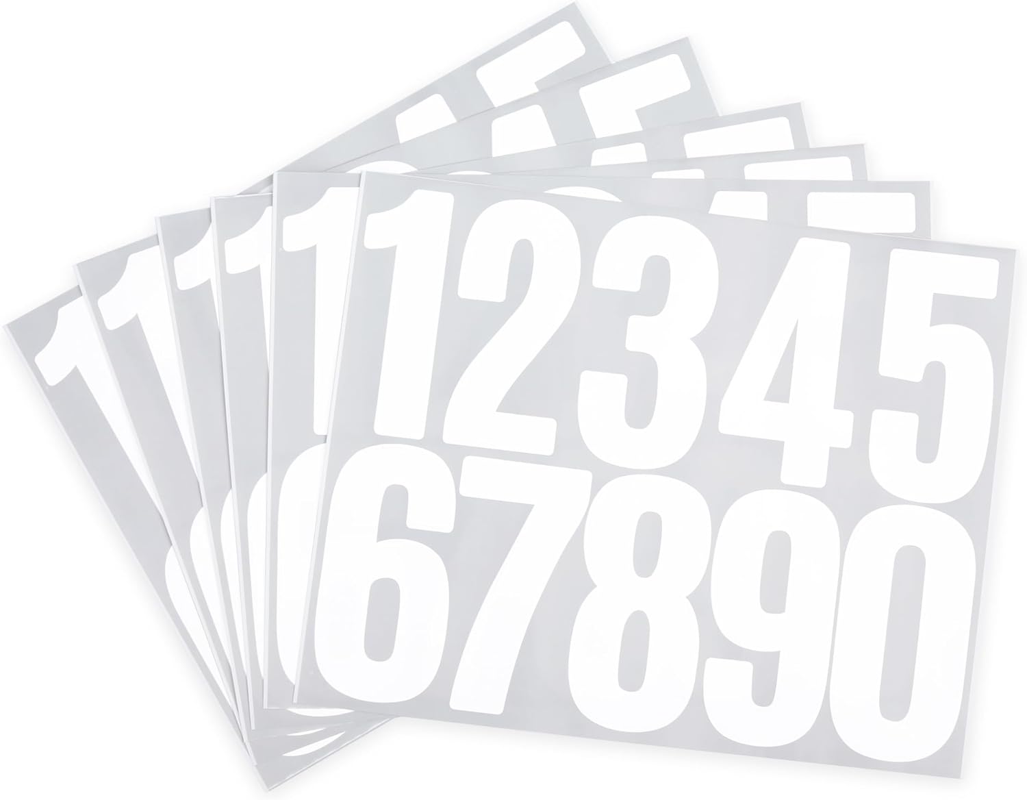 HASWARE Mailbox Numbers: 6 Sheets Home Number Stickers - Waterproof and Self Adhesive for outdoor Address Sign Door Room Office (3" Black 60 Pcs)