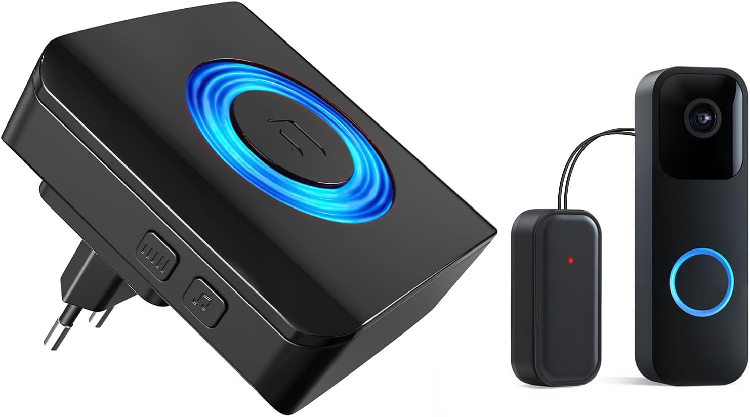 Satisure Reenvío de Timbre para Timbre con Vídeo Blink (Video Doorbell), Set de Extensión de Timbre Inalámbrico 58 Melodías y 5 Niveles de Volumen Receptor para Timbre con Vídeo Blink